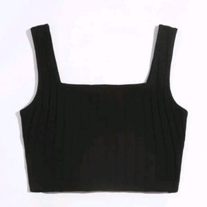 Rib knit crop top